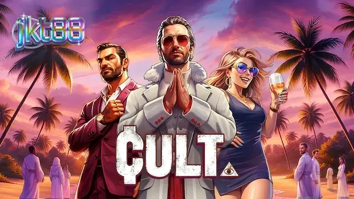 Tampilan visual slot bertema misterius dengan simbol ritual gelap